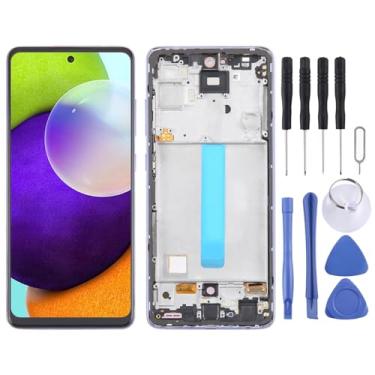 Imagem de Hiregolish Peças de reparo de tela, para Samsung Galaxy A52 4G SM-A525 6,4 polegadas OLED LCD digitalizador de tela conjunto completo com moldura, conjunto de substituição de tela com kits de reparo