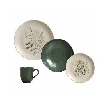 Imagem de Aparelho de Jantar Orgânico Ammi e Arauco com 16 Peças em Stoneware Colorido - Porto Brasil