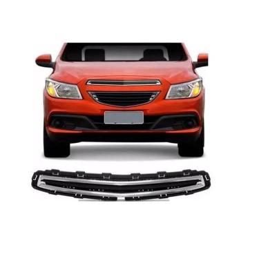 Imagem de Grade Superior Preta Friso Cromado Onix 12 16 Prisma 13 16