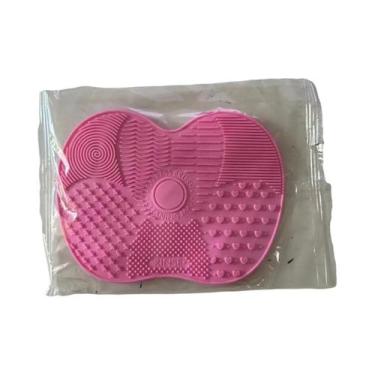 Imagem de Almofada De Silicone Em Formato De Maçã Para Limpeza De Pincéis De Maq