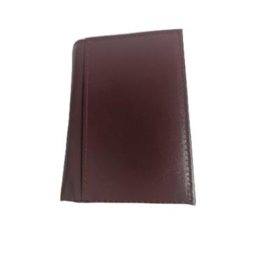 Imagem de baotuiok Carteira masculina com três dobras, carteira masculina de couro legítimo com bloqueio de RFID (marrom avermelhado