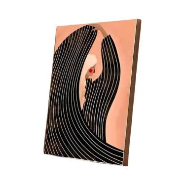 Imagem de Pôster Abstrato Vintage Sem Moldura, Arte De Parede Em Papel Kraft Par