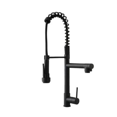 Imagem de Torneira Cozinnha Gourmet Tor-005 Monocomando 50Cm Com Ducha Domum Preta
