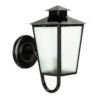 Imagem de Luminária Lustre Arandela 14B vidro mini boreal Preto - Nova Colonial 