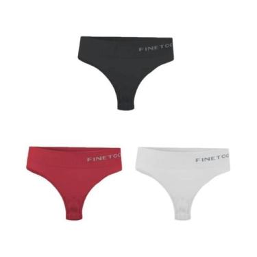 Imagem de Conjunto De 3 Calcinhas Sem Costura De Cintura Alta Tamanho Grande Par