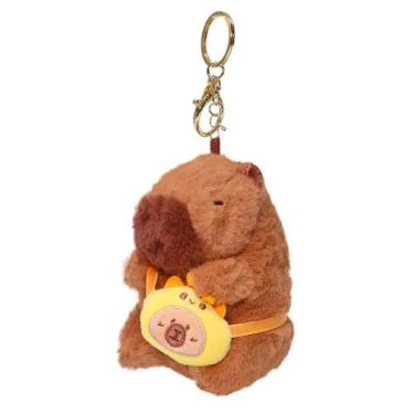 Imagem de Chaveiro Pelucinha Capivara com Bolsinha 11cm CAA TOYS -, Amarela