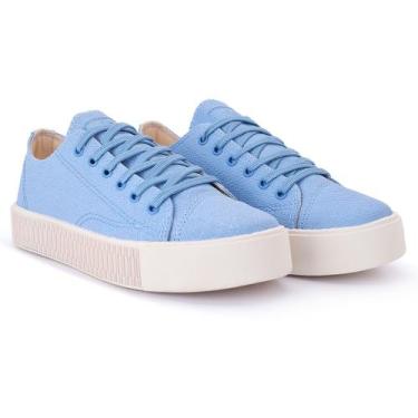 Imagem de Tênis Feminino Casual Escolar Miatto  Leve Envio Imediato, Azul