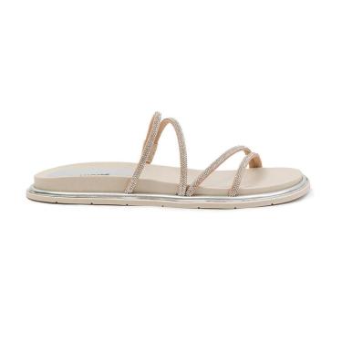 Imagem de Papete Feminina Klode Tiras Brilho Prata-Feminino