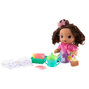 Imagem de Boneca Baby Alive Hora Do Suco 9 Acessórios Faz Xixi Morena - Hasbro, 