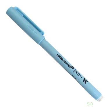 Imagem de Marca Texto Newpen Highlighter Up com Ponta Chanfrada e Cores Vibrantes para Estudos e Trabalho Azul