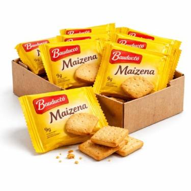 Imagem de Kit 100 Mini Bolacha de Maizena Bauducco Sachê Biscoito 9g, 100 unidad