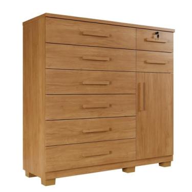 Imagem de Cômoda Bela Plus 8 Gavetas e 1 Porta Cinamomo - Top Decor