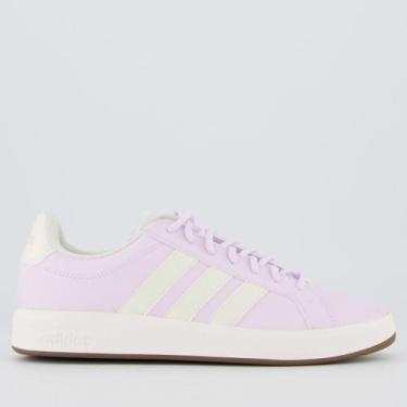 Imagem de Tênis Adidas Grand Court Base 3.0 Feminino Lilás, 37
