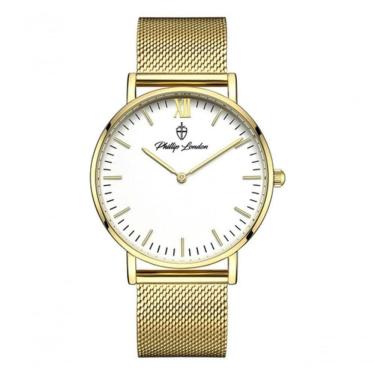 Imagem de Relógio de Pulso Masculino Relógio Dourado Masculino Minimalista Pulso Analógico 40mm com Pulseira