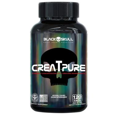 Imagem de CREATPURE - CREATINA CREAPURE - 120 CAPSULAS - BLACK SKULL-Unissex