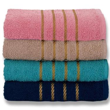 Imagem de Kit 4 Toalhas Banho Grossas Banhão 70 X 140 Montreal Super Luxo Alta Absorção