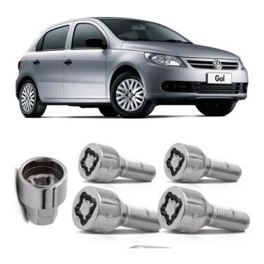 Imagem de Kit Parafuso Antifurto 22CRA Roda - Vw Gol Voyage Saveiro G5 G6 G7 - R