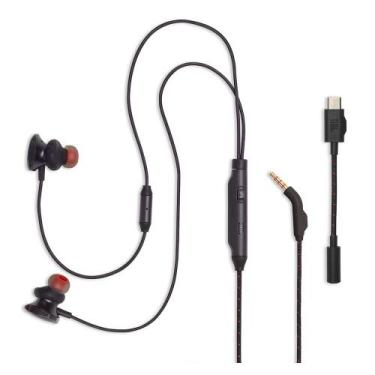 Imagem de Fone de Ouvido JBL Quantum 50C In Ear Preto - LQTUM50CBLK, N/A