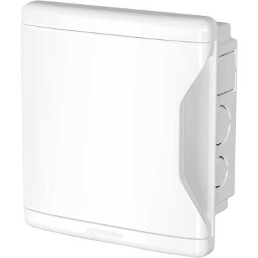 Imagem de Quadro De Distribuição Krona 4 Disjuntores Din/nema Branco Pvc Antichama 20 Mm A 40 Mm