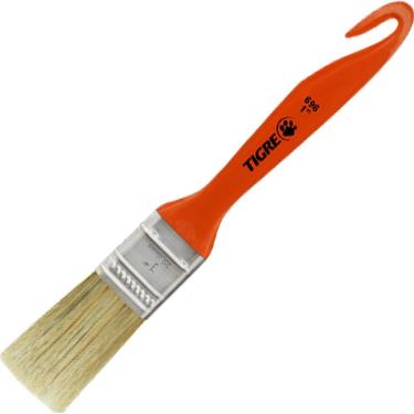 Imagem de Pincel Trincha Média 1 (25,4 Mm) Cerda Branca Tigre - Para Aplicação De Vernizes E Stain Em Madeira