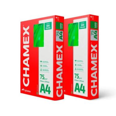 Imagem de Kit 2 pacotes Papel Sulfite Chamex A4 75g