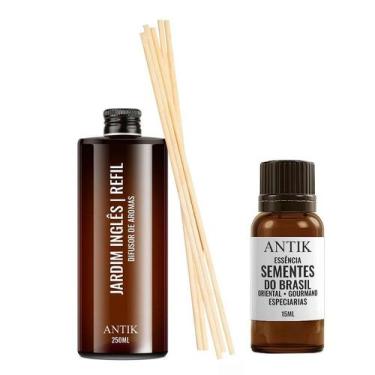 Imagem de Kit Essência 15ML+Refil de Difusor 250ML+Jogo de Varetas Jardim Ingles
