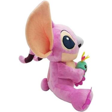 Imagem de Pelucia Original Disney Lilo & Stitch - Angel e Scrump 33 cm, Rosa
