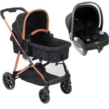 Imagem de Carrinho Bebe Materna Preto Burigotto Reversivel Revert 22 Preto Cobre
