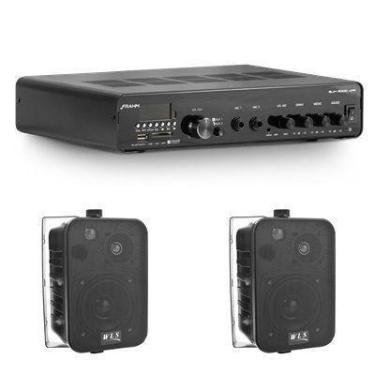 Imagem de Amplificador Frahm SLIM 3000APP BT + 2 Caixas M4 Pretas