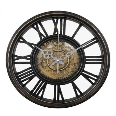 Imagem de Relógio de Parede Vintage 30cm  Design Rústico com Números Romanos Est