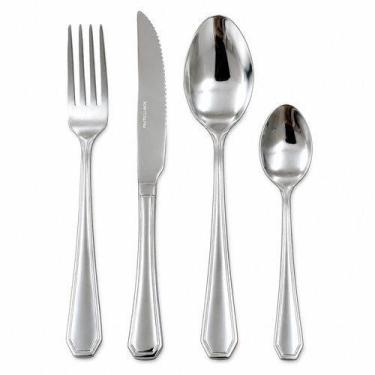 Imagem de Conjunto Talheres Aco Inox 24 Pecas Jantar Mesa Completa Abs Resistent