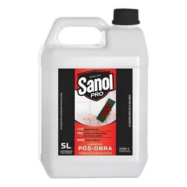 Imagem de Limpador Pós-Obra, Sanol Pró, 5 Litros, Branco
