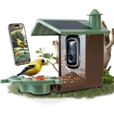 Imagem de Alimentador de Pássaros PeckPerk Solar 2K HD IA Identificação de Aves 