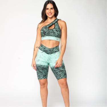 Imagem de Conjunto Top e Bermuda BYG Jackar Poliamida Acquaril-Feminino