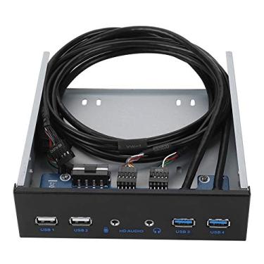 Imagem de Wendry 5.25 polegada painel frontal USB Hub com USB 3.0 + USB 2.0 19PIN HD painel frontal extensão de áudio, serve para qualquer computador de 5,25 polegadas capa frontal