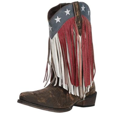 Imagem de ROPER Bota feminina American Beauty Fringe Western, Marrom, 6 Wide