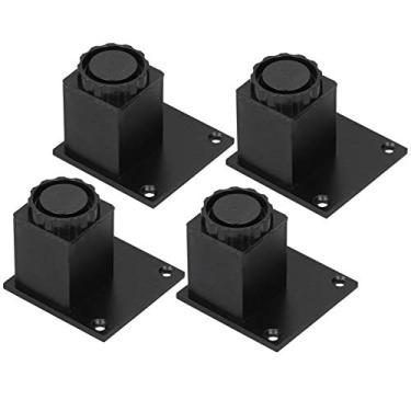 Imagem de Perna de móveis, material de liga de alumínio de alta dureza, forte capacidade de carga, pé de suporte de sofá, durável para decoração de casa (pés quadrados de armário 60 mm-preto)