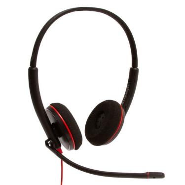 Imagem de Fone de Ouvido com Microfone Headset Plantronics Blackwire C3220 - Preto e Vermelho