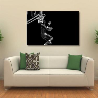 Imagem de Quadro Michael Jordan Basquete decorativo - Tela em Tecido
