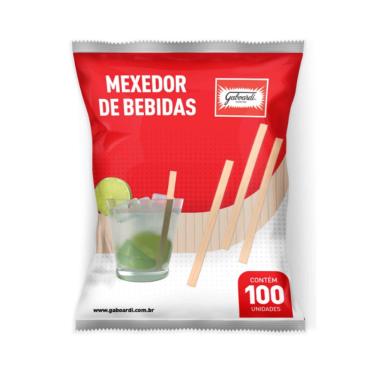 Imagem de Mexedor de Bebidas de Madeira c/100un Gaboardi