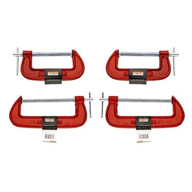 Imagem de Kit 4 Grampo tipo C Marceneiro Leve 4 e 6 Polegadas - Starfer