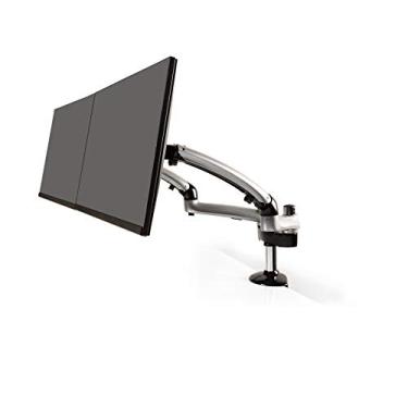 Imagem de Ergotech Braço Dual Freedom, inclui dois braços articulados de alumínio, capacidade de peso de 3,8 a 8 kg por braço, adequado para monitores de até 68,5 cm, compatível com VESA 75 × 75, 100 × 100