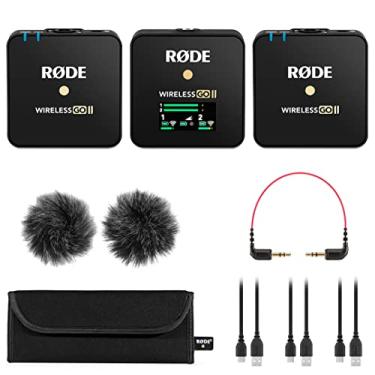 Imagem de Rode Wireless GO 2 Sistema de microfone digital compacto duplo sem fio para filmagem, criação de conteúdo, vlogging, transmissão e entrevistas