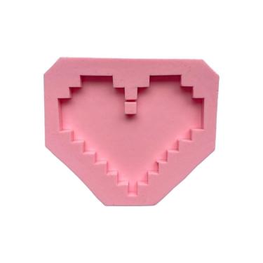 Imagem de Molde De Silicone Coração Minecraft Pixels
