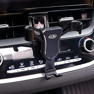 Imagem de Behave suporte de telefone de carro, apto para Toyota Corolla 2020 2021, rotação de 360° ajustável para suporte de telefone de carro de saída de ar compatível com a maioria dos celulares de 4-7 polegadas, preto (liga)