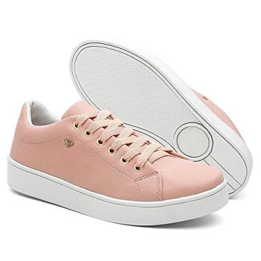 Imagem de Tenis Feminino Urbano Moda Casual Sola Baixa - Rosa/38