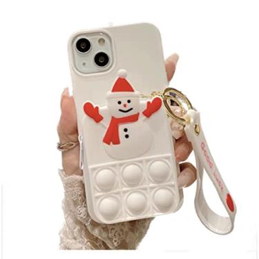 Imagem de Capa carteira Decompresress Zero compatível com iPhone 14 Pro Max capa padrão de Natal compatível com iPhone 13 11 12 Pro Max Mini XS X XR 7 8 14 Plus (iPhone13 mini, boneco de neve)