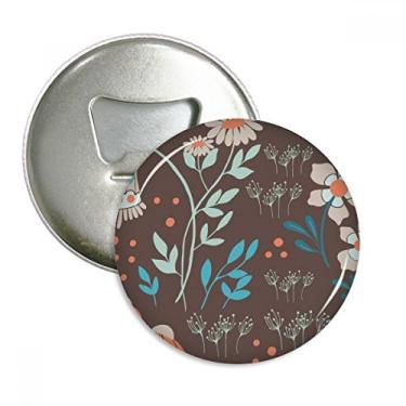 Imagem de Abridor de garrafas de tinta de plantas de flor marrom emblema multifuncional