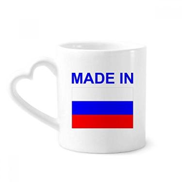 Imagem de Feito na Rússia Country Love Caneca Café Cerâmica Copo de Coração de Vidro