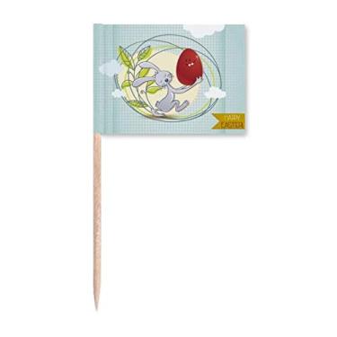 Imagem de Feliz Páscoa Festival Folhas de Coelhinho Marcador Marcador Decoração de Festa